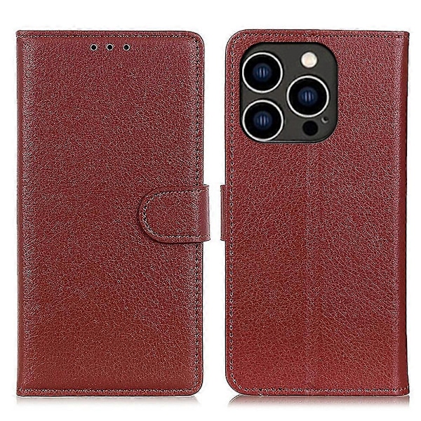 Til iPhone 14 Pro 6.1 tommer Slidstærk PU Læder Cover Stativ Magnetisk Beskyttende Wallet Case Multicolor Style D