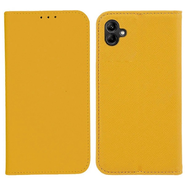 Flip-deksel til Samsung Galaxy A06, støtsikkert med kryssmønstret tekstur i lær Multicolor Style E