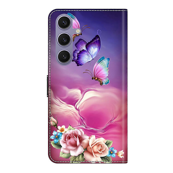 Til Samsung Galaxy S25+ Etui Mønster Trykt Beskyttende Cover TPU+PU Læder Flip Telefon Etui Multicolor Style M