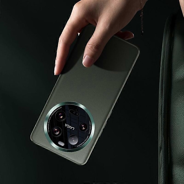 För Xiaomi 13 Ultra PU Läderbelagt TPU+PC Mobilskal Metall Linsskydd Telefonskydd (2:a Gen) Multicolor Style A