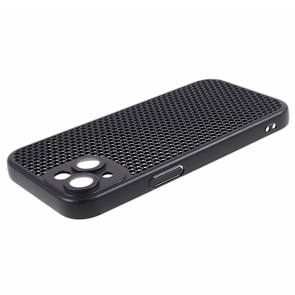 For Iphone 14 Hul Varmeavledning Deksel Anti-ripe PC Telefondeksel Med Linsefilm Black