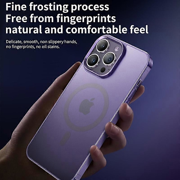 VOERO iPhone 14 Pro Cover Kompatibel med Magsafe Stødsikker PC+Hærdet Glas Mat Cover Multicolor Style C