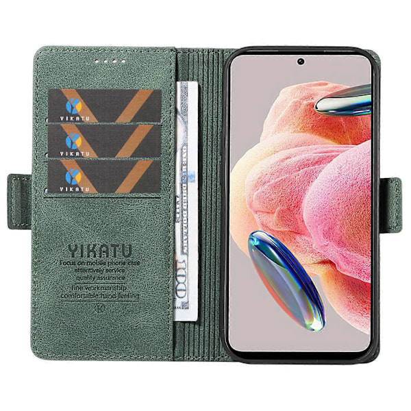 YIKATU YK-005 Til Xiaomi Redmi Note 12 4G Hud-berørings Telefon Cover PU Læder Wallet Stand Shell Multicolor Style D