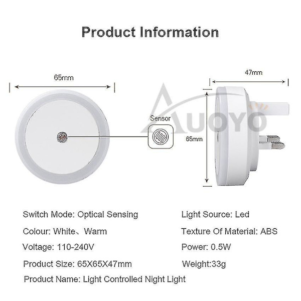 Led Seng S Seng Mini S Auto On/off Sengelampe #calu Light Yellow