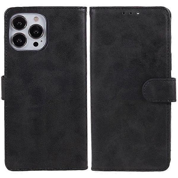 iPhone 13 Pro Max -puhelimen vasikannahkajäljitelmästä valmistettu PU-nahkainen suojakotelo, jossa on lompakko ja jalusta Multicolor Style B