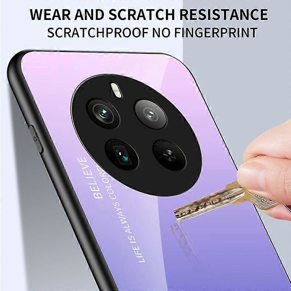 Skal för Realme 12 Pro 5G/12 Pro+ 5G Anti-Drop Härdat Glas Telefonskal Multicolor Style D