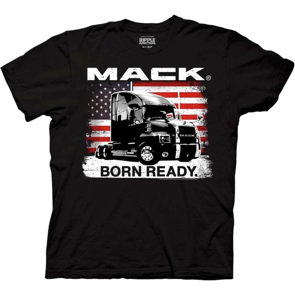 Mack Trucks Born Ready Truck Company Vuxen T-shirt-vuxen, 3xl Black 3XL