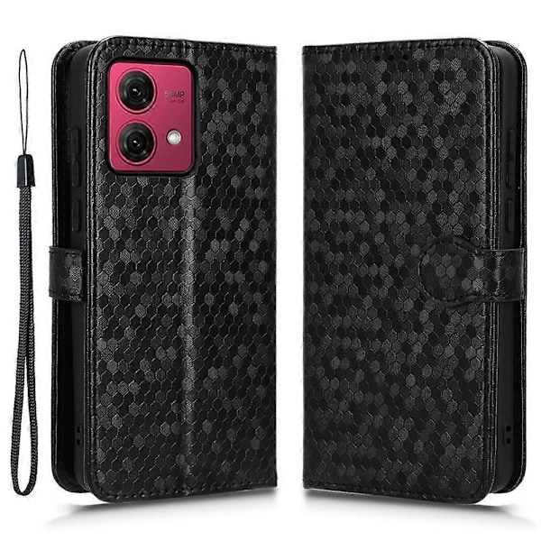 Til Motorola Moto G84 5G Etui PU Læder Præget Mobiltelefon Stativ Cover Multicolor Style A
