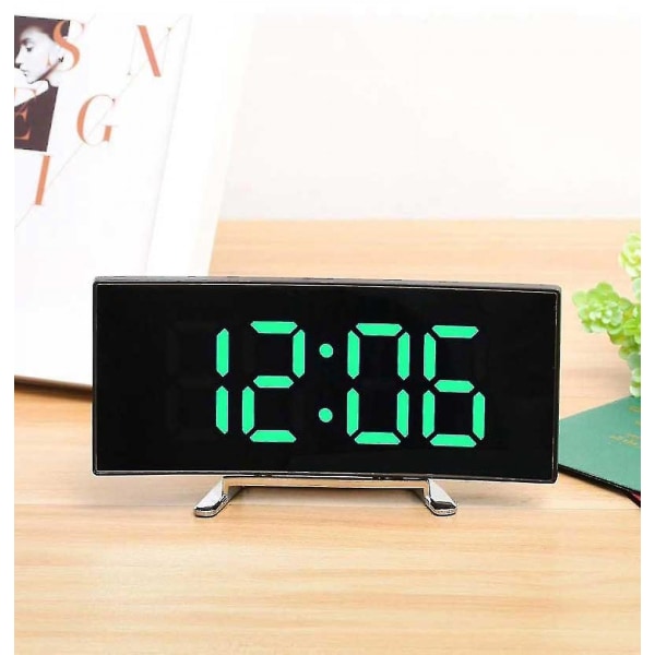 Digital väckarklocka för sovrum - Stor 7" LED-skärm med dimmer, snooze, 7 nattljus, lätt att set in, USB laddare, batteribackup, 12/24 timmar för