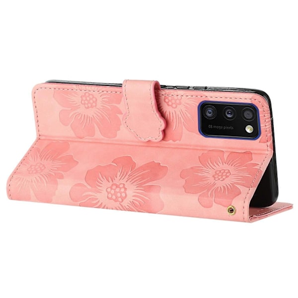 Cover til Samsung Galaxy A41 (Global Version) Blomster Præget Stand Telefonpung Læder Etui Multicolor Style B