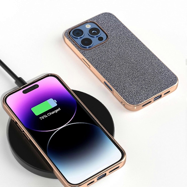 iPhone 16 Pro Max -kotelo, galvanointi, kimallepintainen PU+TPU-suojakotelo Multicolor Style C