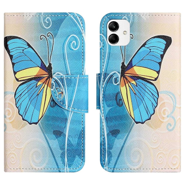Samsung Galaxy A05 4G Nahkakotelo Kuvio Painettu Lompakko Jalusta Puhelinkotelo Multicolor Style H