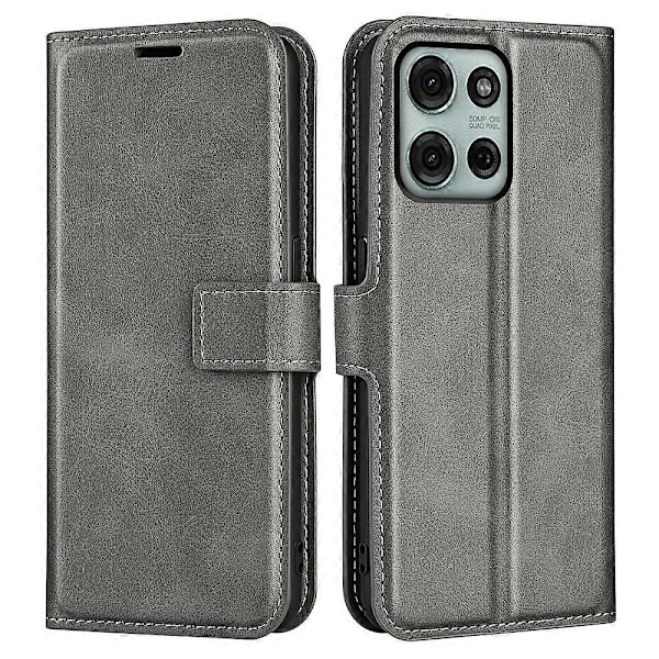 Til Motorola Moto G75 5G Stand Case Anti-Scratch Kalvetekstur Læder Telefon Cover Multicolor Style D
