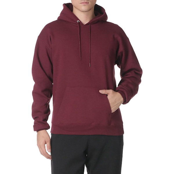 Ecosmart-huvtröja för män, fleecetröja i mellanvikt, huvtröja för män Maroon X-Large
