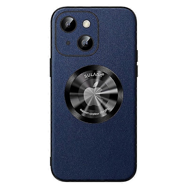 SULADA Magnetiskt Skal för iPhone 15 Plus Mikrofiberläder+TPU Stöttåligt Skydd Multicolor Style G