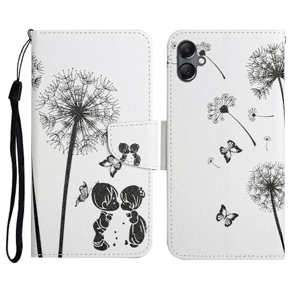För Samsung Galaxy A06 Fodral Mönstertryck Skyddande Läder Folio Telefonfodral- Multicolor Dandelion