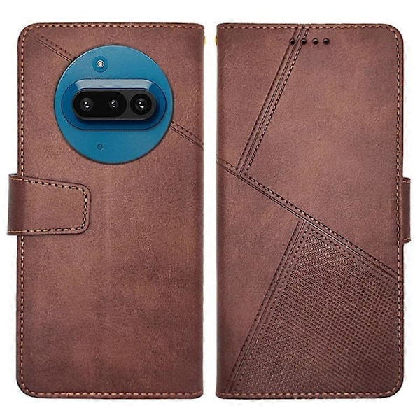 IDEWEI Læder Wallet Telefon Cover med Stativ og Kalvetekstur til Nothing Phone Multicolor Coffee