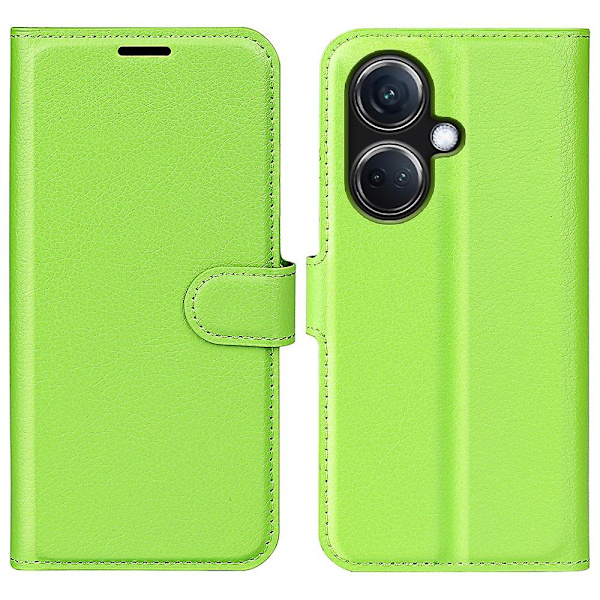 Phone case för Oppo K11 5g plånbok Litchi Texture Shell anti-scratch Stativ Pu Läder Cover Green