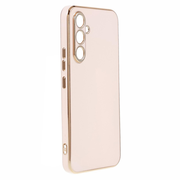 Mjukt Tpu- case för Samsung Galaxy S23 Fe, glänsande 6d galvaniseringstelefon skyddande cover Pink