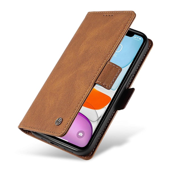 YIKATU YK-005 PU Læder Flip Cover til iPhone 11, Wallet Stand Hud-berørings Telefon Cover Multicolor Style C