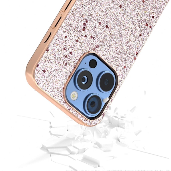 iPhone 16 Pro -kotelo, galvanointi, kimallepintainen PU+TPU-suojakotelo Multicolor Style D