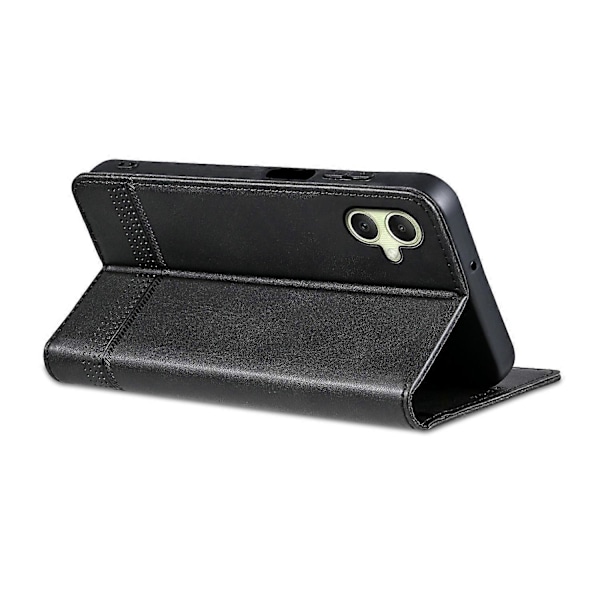 AZNS Samsung Galaxy A06 -kotelo, lehmännahkajäljitelmä PU-nahkainen lompakkokotelo - Vihreä Multicolor Black