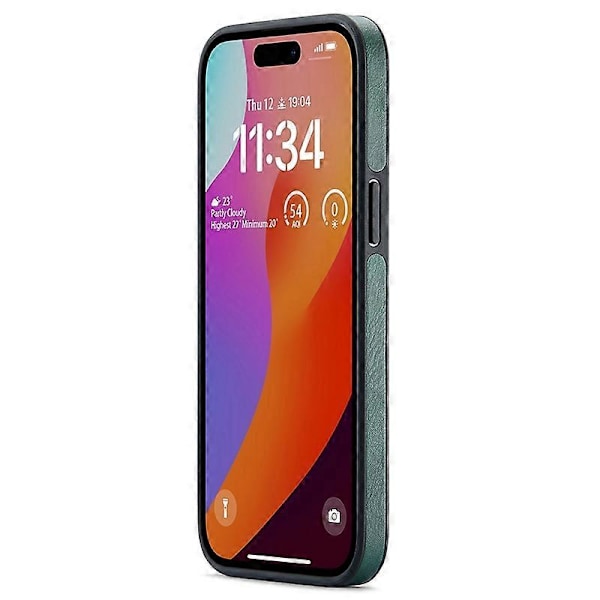 iPhone 15 Pro -kotelo, logolla, iskunkestävä PU-nahka+PC+TPU-suojus Multicolor Style C