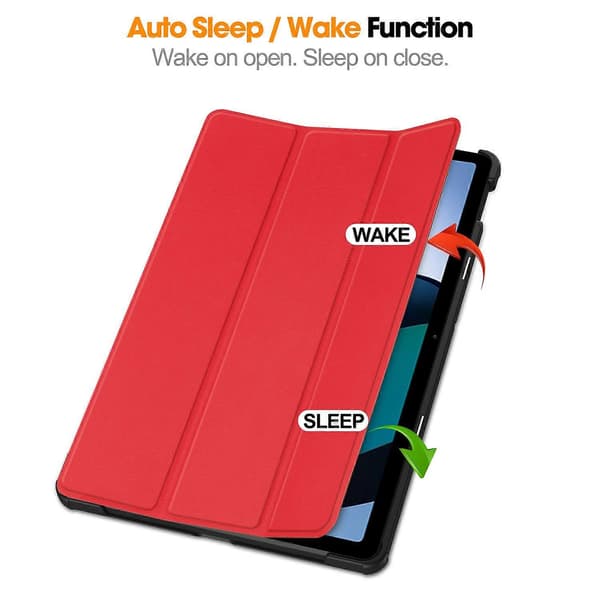 Tri-fold stativ tablet cover i PU-læder med anti-drop til Xiaomi Redmi Pad SE Multicolor Style E