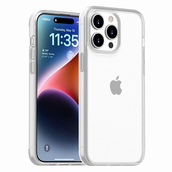 Magic Series för iPhone 15 Pro Genomskinligt Matt Skal TPU+PC Stöttåligt Skydd Multicolor Style E