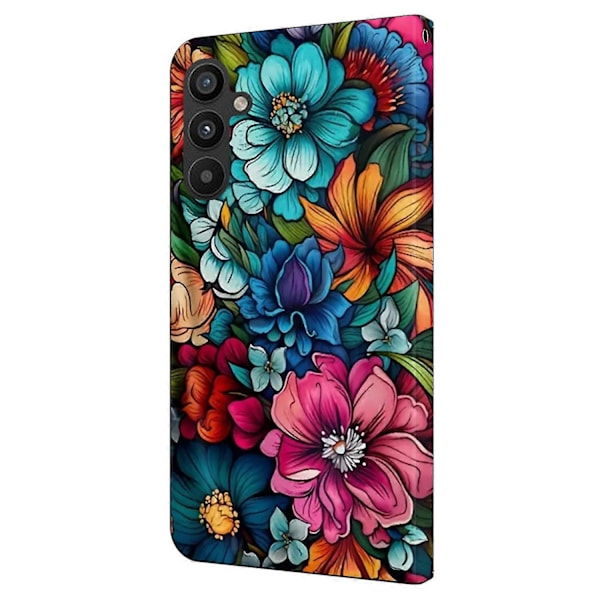 Skal för Samsung Galaxy A34 5G Mönstertryckt Skyddande Fodral TPU+PU Läder Flip Telefonfodral Multicolor Style E