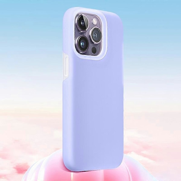 XUNDD Jelly -sarja iPhone 15 Pro Max -puhelimelle, mikrokuituvuorattu puhelinkotelo, nestemäinen silikoni + PC-takakansi Multicolor Style A