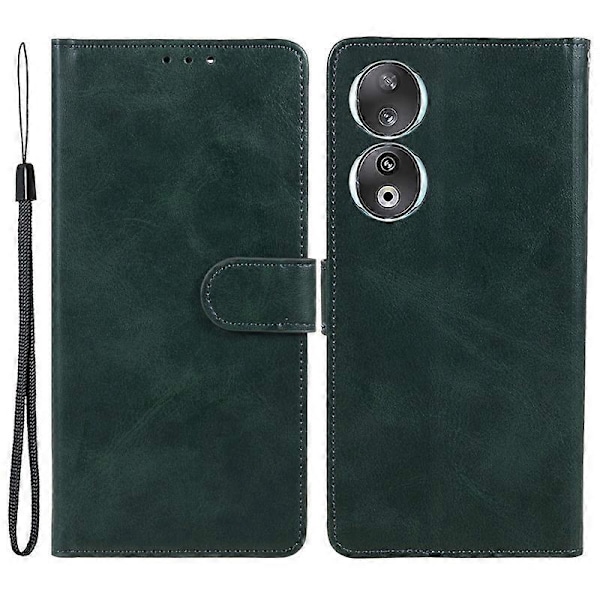 För Honor 90 Kalvtextur Läder Telefonfodral Magnetlås Plånboksställ Anti-fall Skydd Multicolor Style E