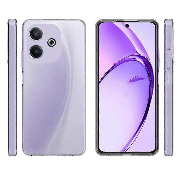 För Oppo A5 Pro 5G Transparent Telefonfodral Vattenmärkesresistent TPU Baksida