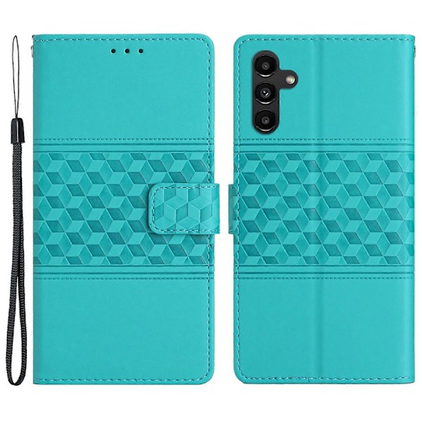 Til Samsung Galaxy A35 5G Telefon Cover Præget Rombe Tegnebog Stativ Læder Cover Multicolor Style D