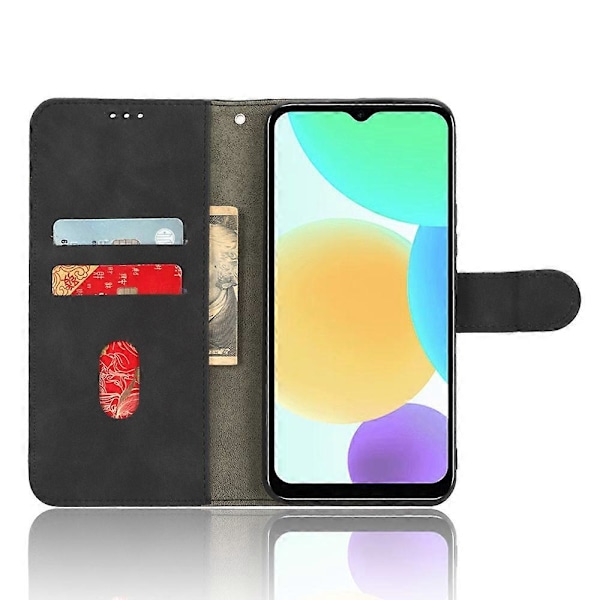 Infinix Smart 6 -puhelimelle suunniteltu Skin-Touch -tuntuinen PU-nahkainen suojakotelo, jossa on jalusta ja läppäkansi Multicolor Style A