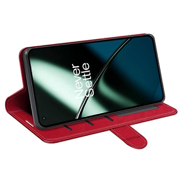 För OnePlus 11 5G Fullständigt Skydd PU Läder Magnetiskt Telefonfodral Ställ Plånbok Flip Telefon Skydd Multicolor Style A