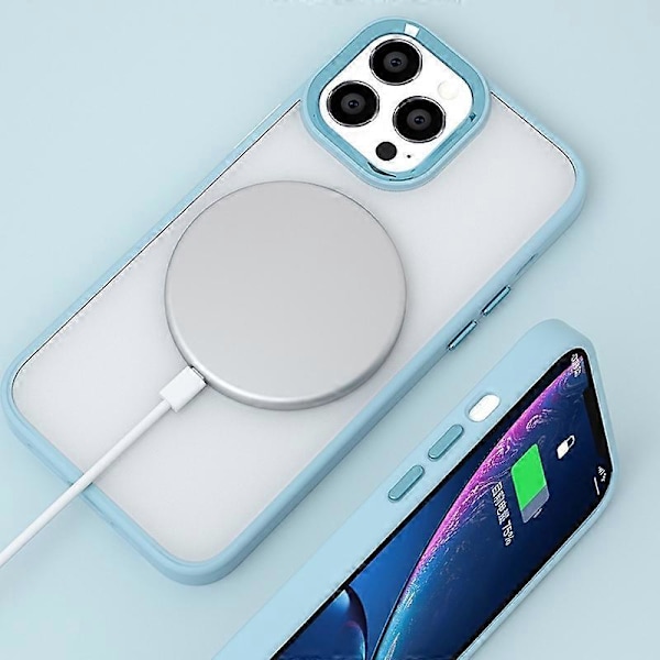 För iPhone 15 Pro Godisfärg Hög Transparens TPU+PC Mobilskal Hudvänligt Baksida Multicolor Style C