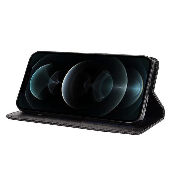 Auto-absorberende Retro Stil Tegnebogsdesign PU Læder Telefoncover med Støtteben til iPhone 13 Pro Max 6.7