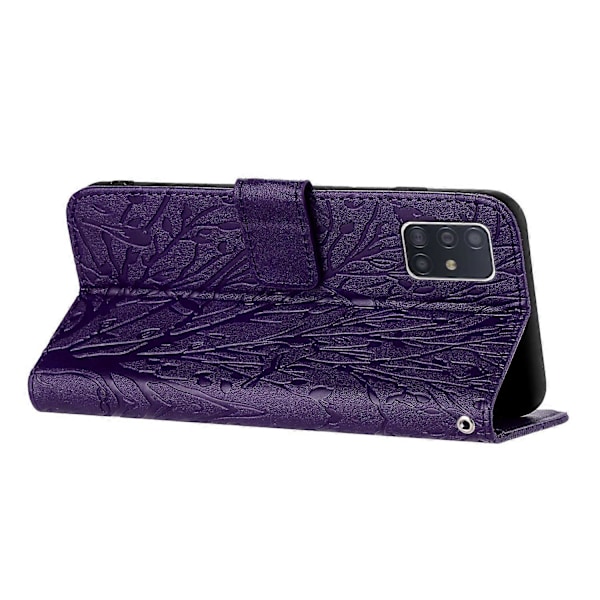 Til Samsung Galaxy A71 4G SM-A715 Læder Etui Wallet Stand Præget Telefon Cover Multicolor Style D