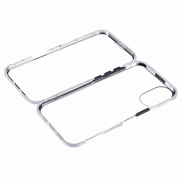 För iPhone 16 Plus Skal Magnetiskt Fullständigt Skydd Transparent Mobilskal - Grön Multicolor Silver
