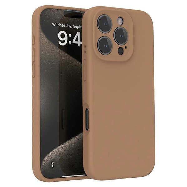 Skal för iPhone 16 Pro Max PC+Flytande Silikon Skyddande Mobilskal med Mikrofiberfoder