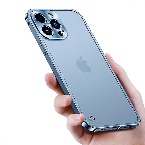 För iPhone 13 Pro Max 6.7 tum Matt Mobiltelefon PC+Metall Hybrid Skal Skyddsskal