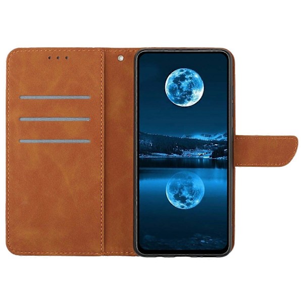 Til Samsung Galaxy A05 4G Etui PU Læder Præget Linje Telefon Stand Cover Multicolor Style E