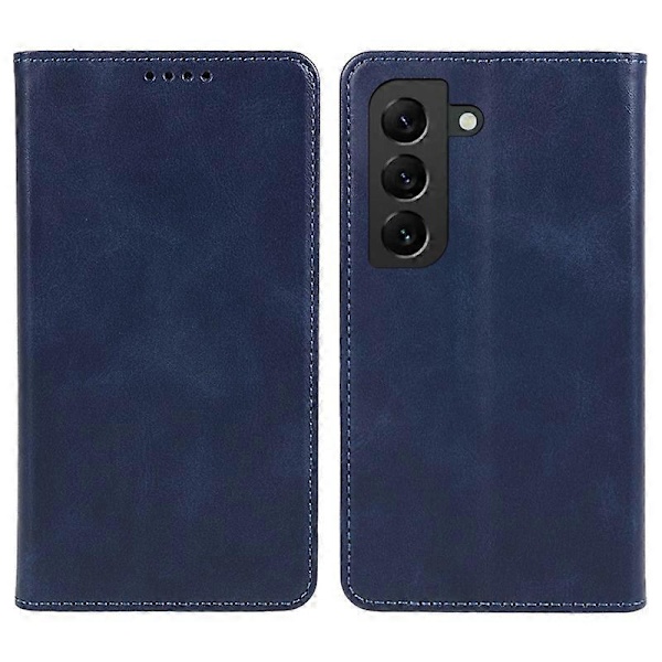 För Samsung Galaxy S22 5G Magnetisk Plånboksfodral Kalvtextur PU Läder Skal Multicolor Style D