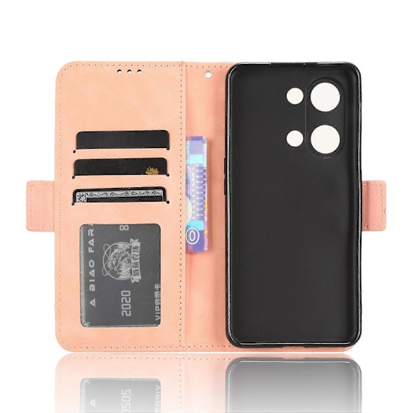 OnePlus Nord 3 5G/Ace 2V Puhelimen Nahkakotelo, Useita Korttipaikkoja, Puhelinkuori Lompakkojalustalla Multicolor Style D