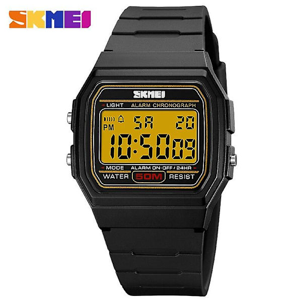 Skmei Klockor Herr Alarm Chronograph Led Herr Skmei Top Brand Lyx Sport Klockor För Herr Armbandsur Relogio Masculino black gold