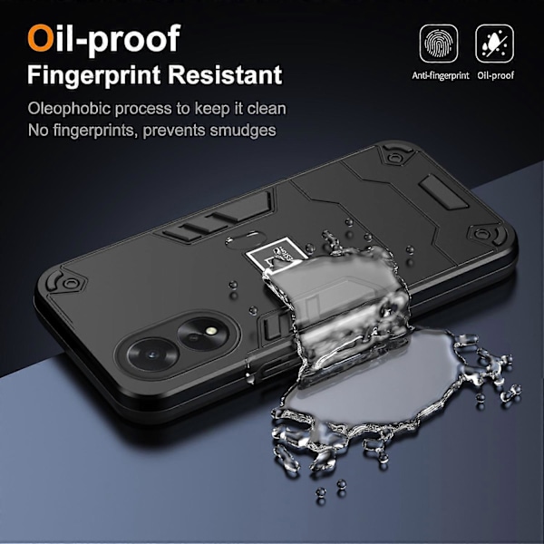 PC+TPU-etui med dobbelt lag design og faldbeskyttelse til Oppo A38 4G/A18 4G Multicolor Style B