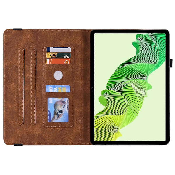 Tablet Cover til Realme Pad 2 PU Læder Cover Sommerfugl Blomst Præget Kortholder Shell Multicolor Style D