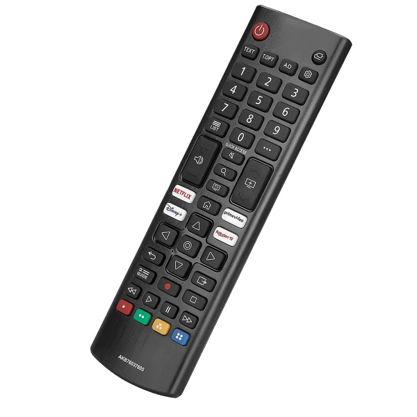 Tv Remote For Lg Akb76037605 ,improved Infrared Lg Tv Remote Control, With , Prime Video,rakuten Tv Black