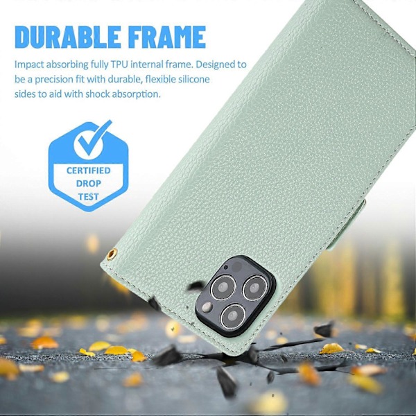 Pung Design Assorteret Farve Stil Læder Pung Etui til iPhone 12 6.1 tommer/12 Pro 6.1 tommer